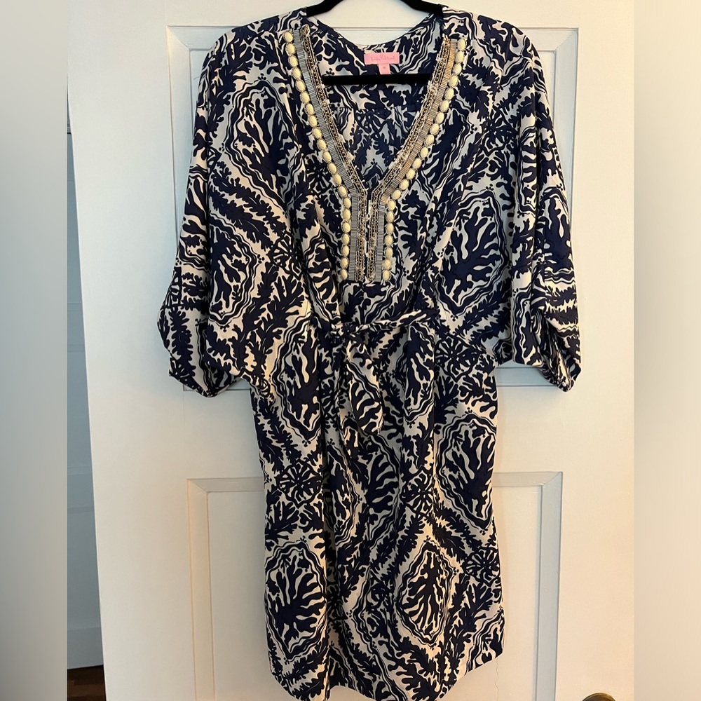 Lilly Pulitzer Navy/White Dress (Women’s Size M)